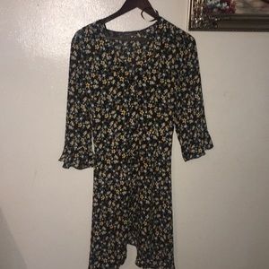 Bell Sleeve Floral Dress